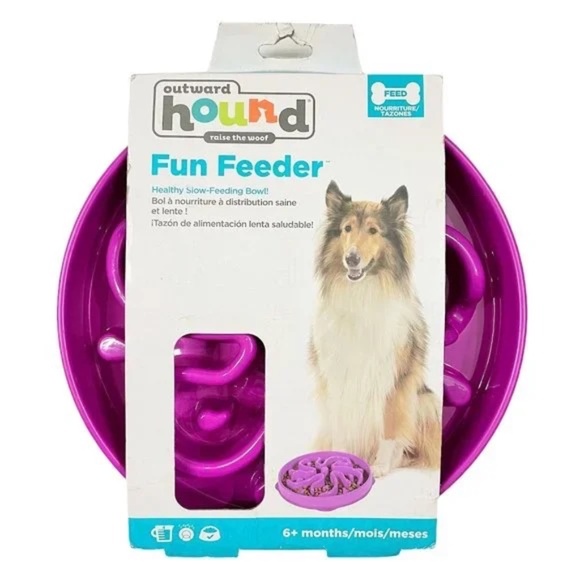 Outward Hound Fun Feeder Slow Feeder Large Dog Bowl - Picture 5 of 5